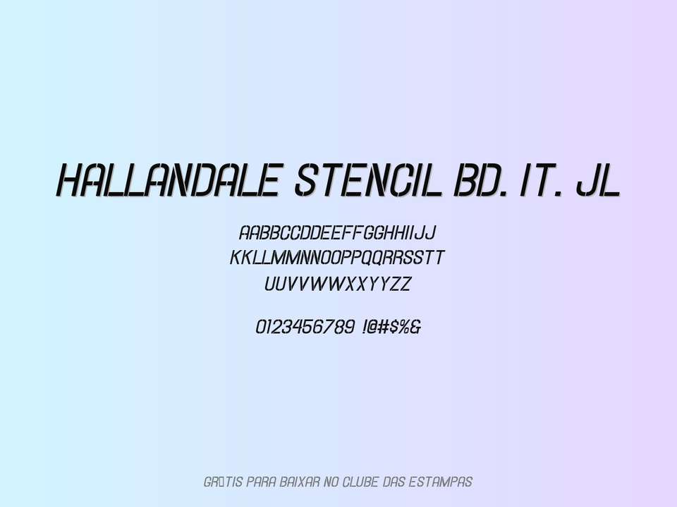 Fonte Hallandale Stencil Bd. It