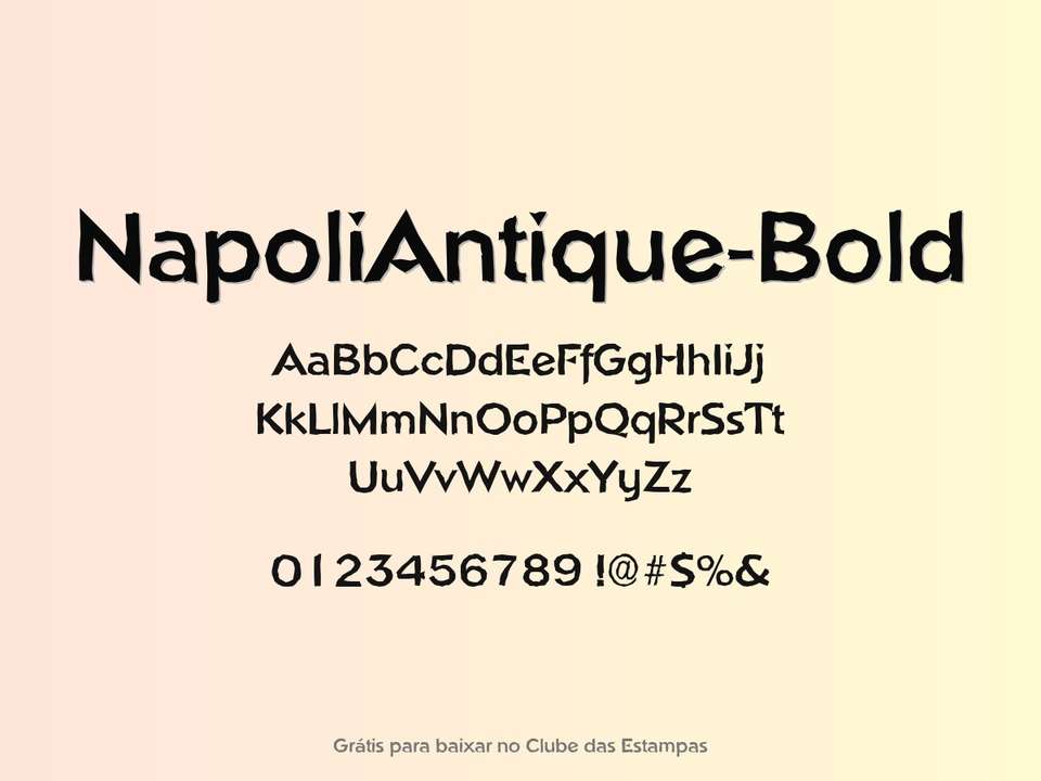 Fonte Napoliantique Bold Grátis Para Baixar