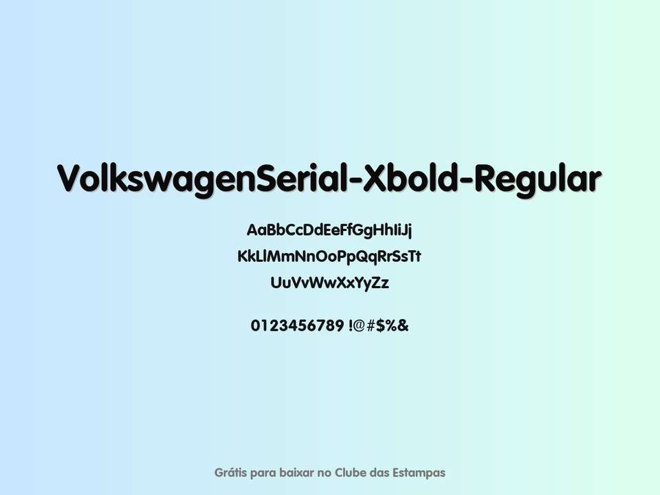 Fonte Volkswagenserial Xbold Regular Grátis Para Baixar