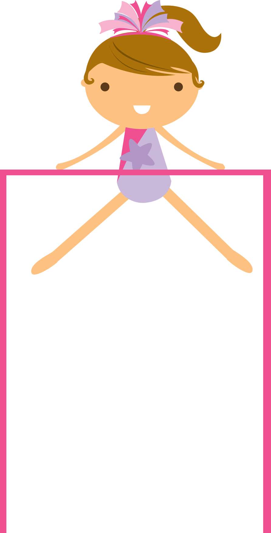 Desenho De Menina E Moldura Arte Png Grátis Para Baixar