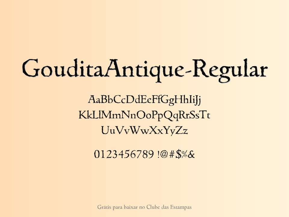 Fonte Gouditaantique Regular Grátis Para Baixar