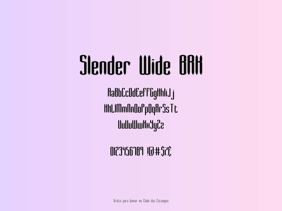 Fonte Slender Wide Brk Grátis Para Baixar