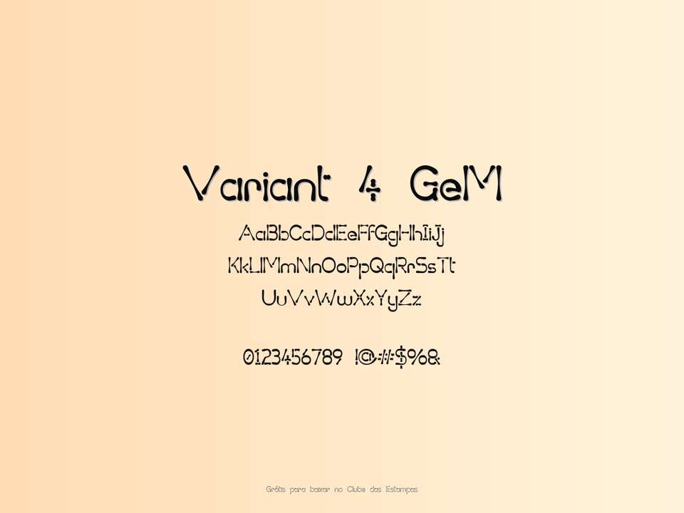 Fonte Variant 4 Gem Grátis Para Baixar