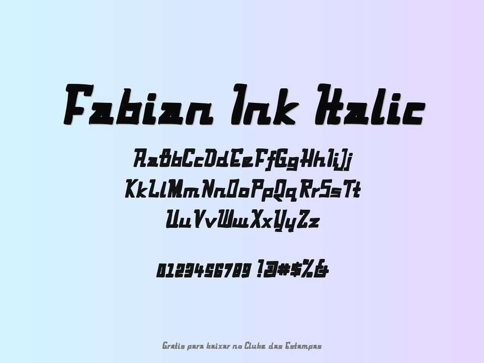 Fonte Fabian Ink Italic Grátis Para Baixar