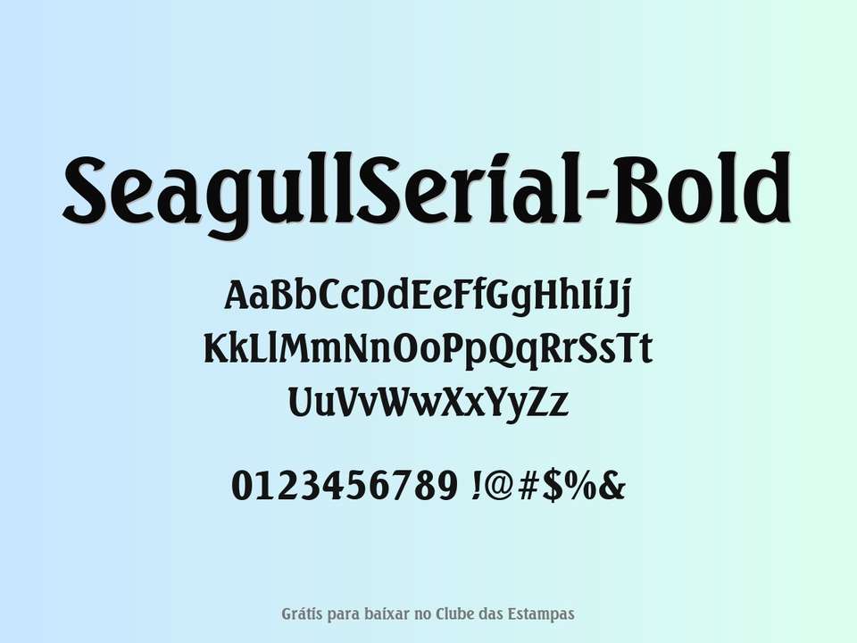 Fonte Seagullserial Bold Grátis Para Baixar