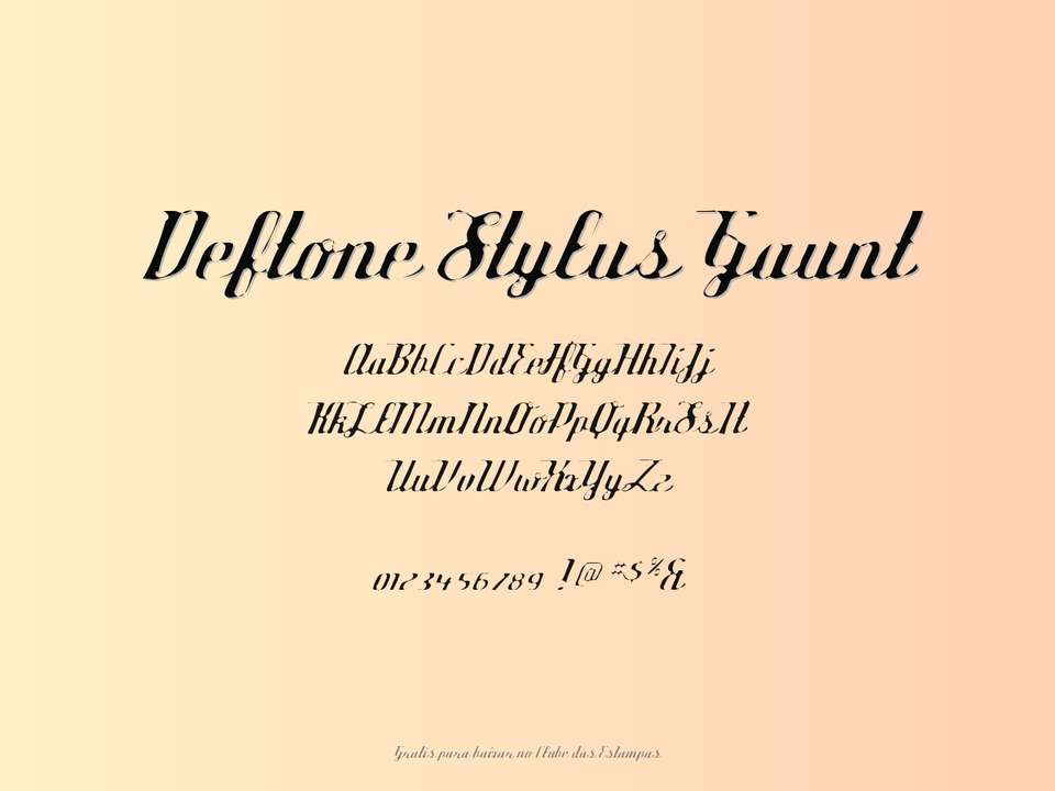 Fonte Deftone Stylus Gaunt Grátis Para Baixar