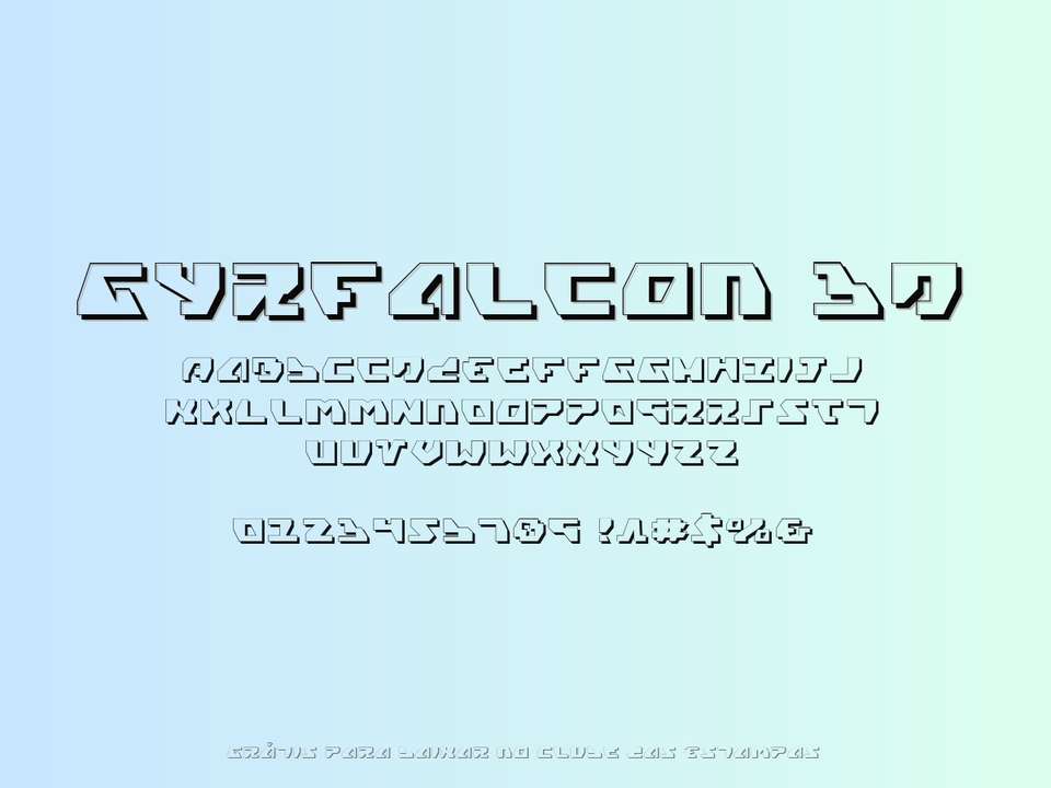 Fonte Gyrfalcon 3d Grátis Para Baixar