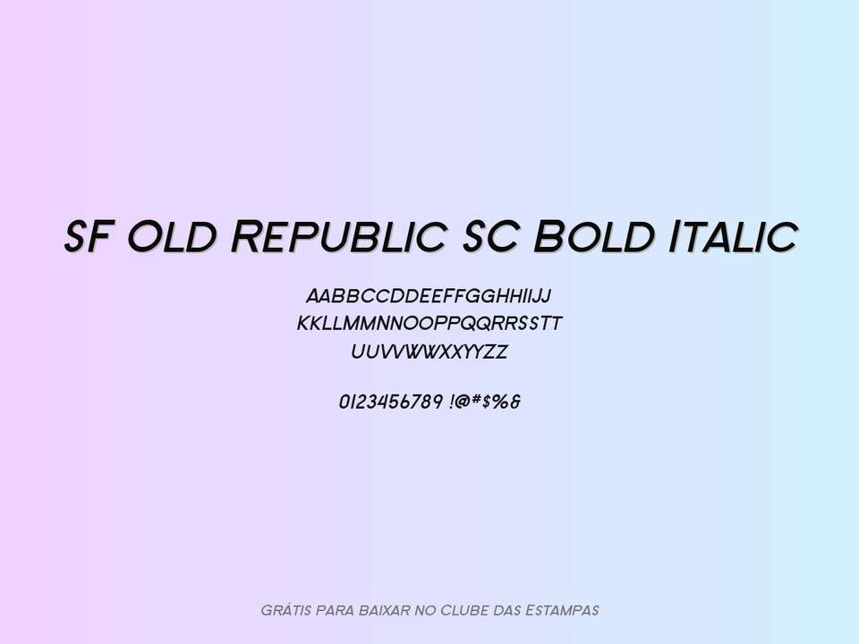 Fonte Sf Old Republic Sc Bold Italic Grátis Para Baixar