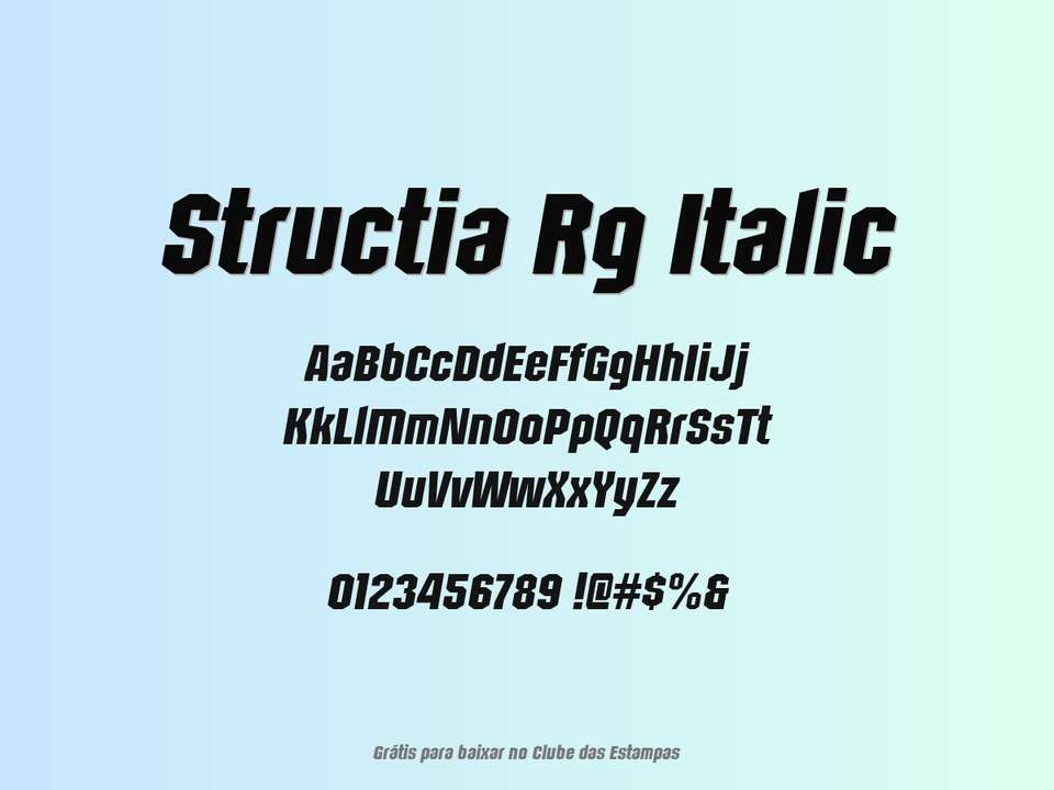 Fonte Structia Rg Italic Grátis Para Baixar