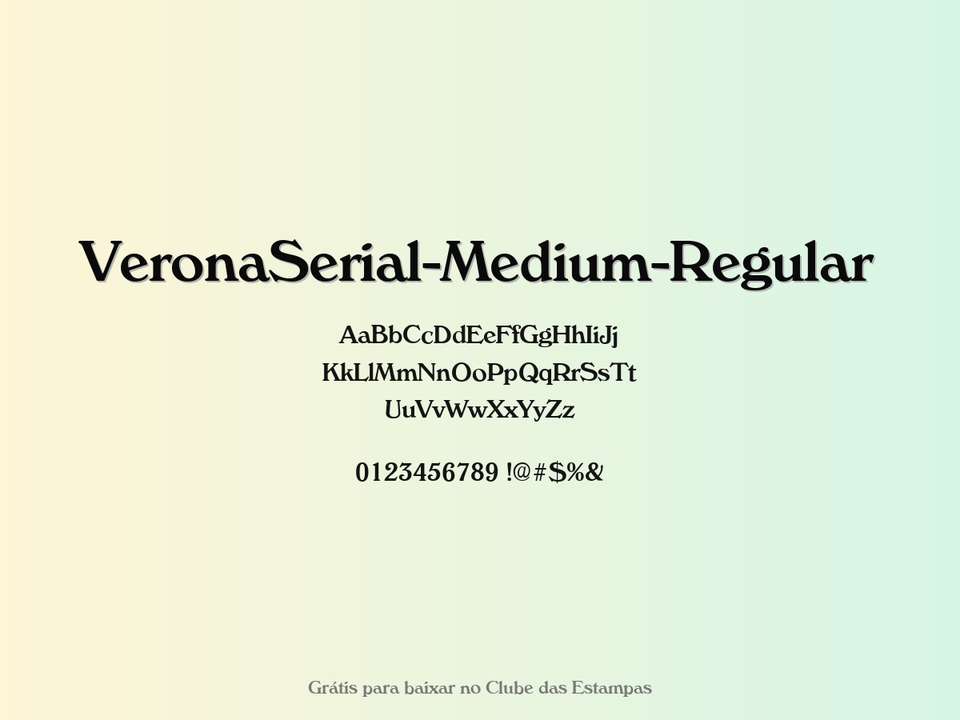 Fonte Veronaserial Medium Regular Grátis Para Baixar