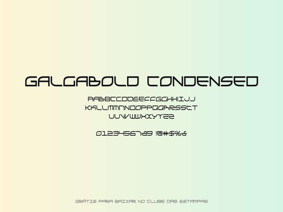 Fonte Galgabold Condensed Grátis Para Baixar