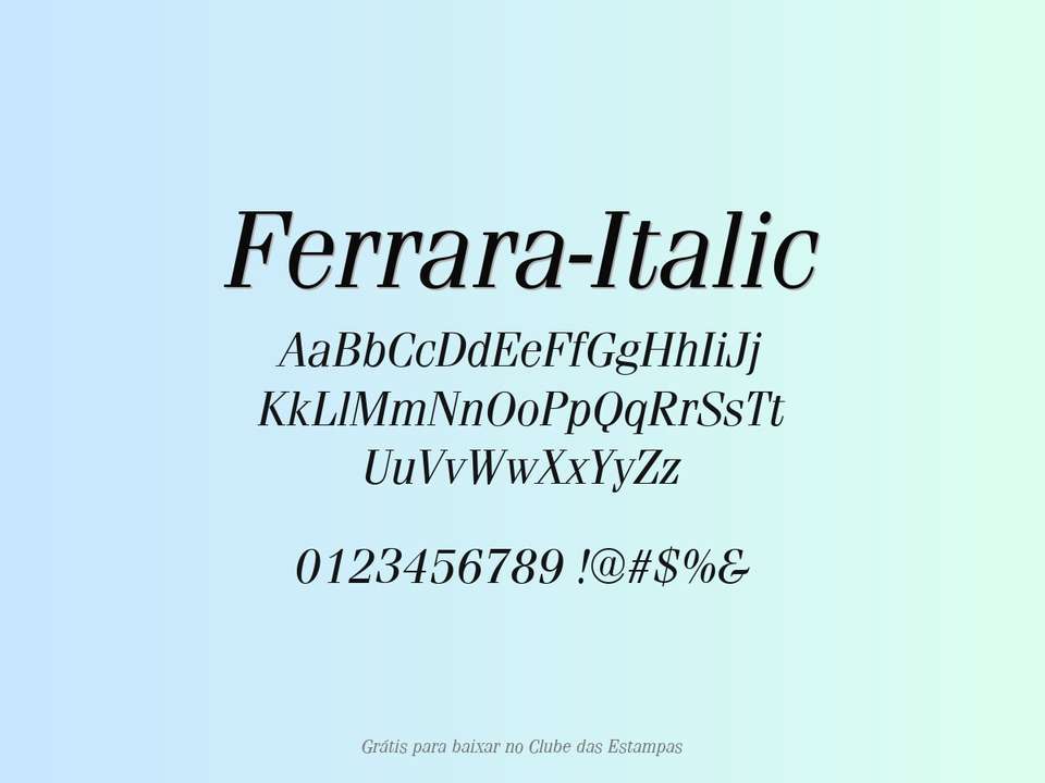 Fonte Ferrara Italic Grátis Para Baixar