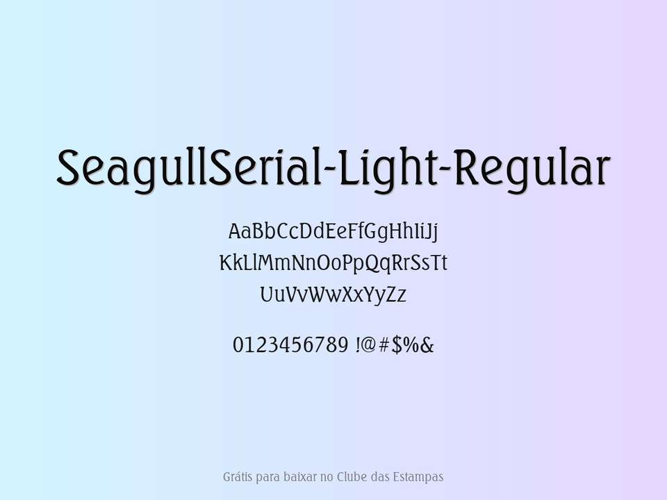 Fonte Seagullserial Light Regular Grátis Para Baixar
