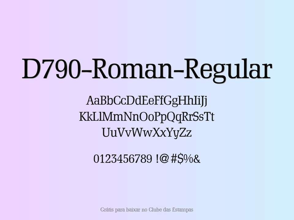 Fonte D790 Roman Regular Grátis Para Baixar