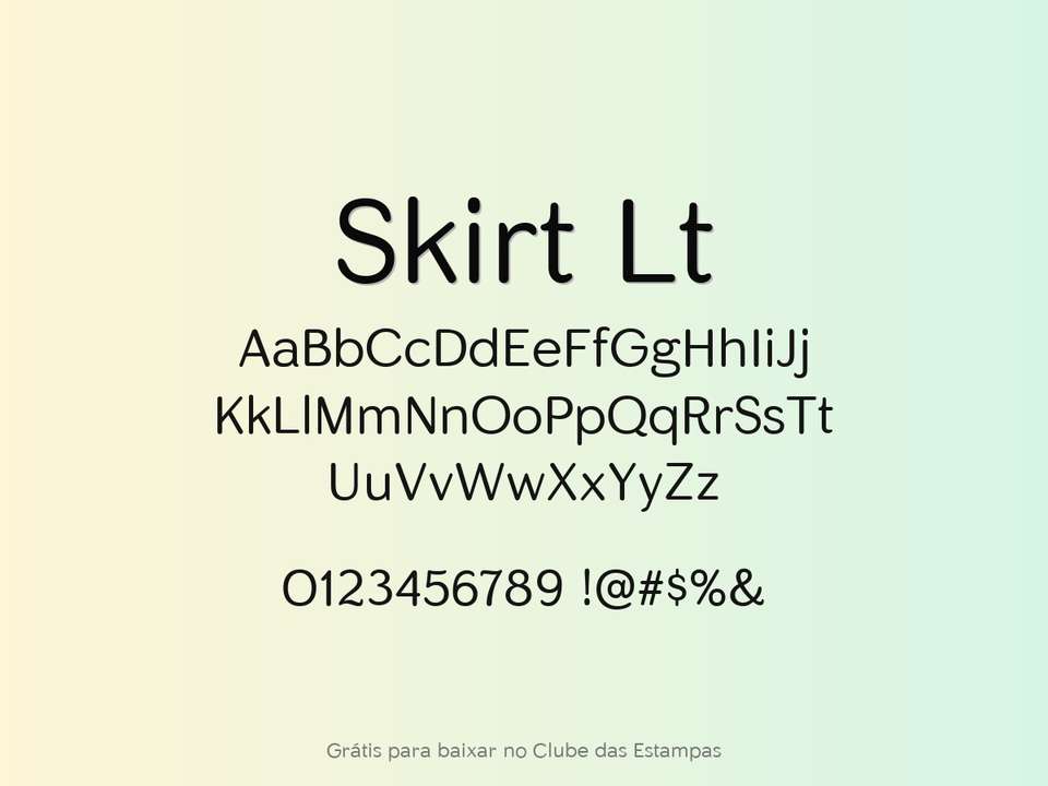 Fonte Skirt Lt Grátis Para Baixar