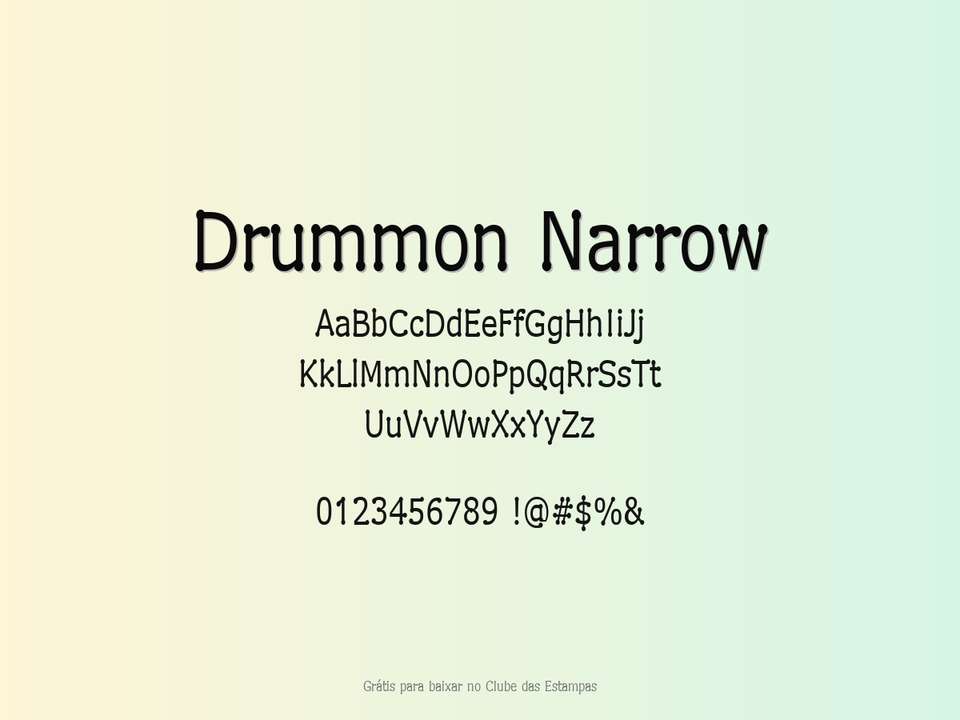 Fonte Drummon Narrow Grátis Para Baixar