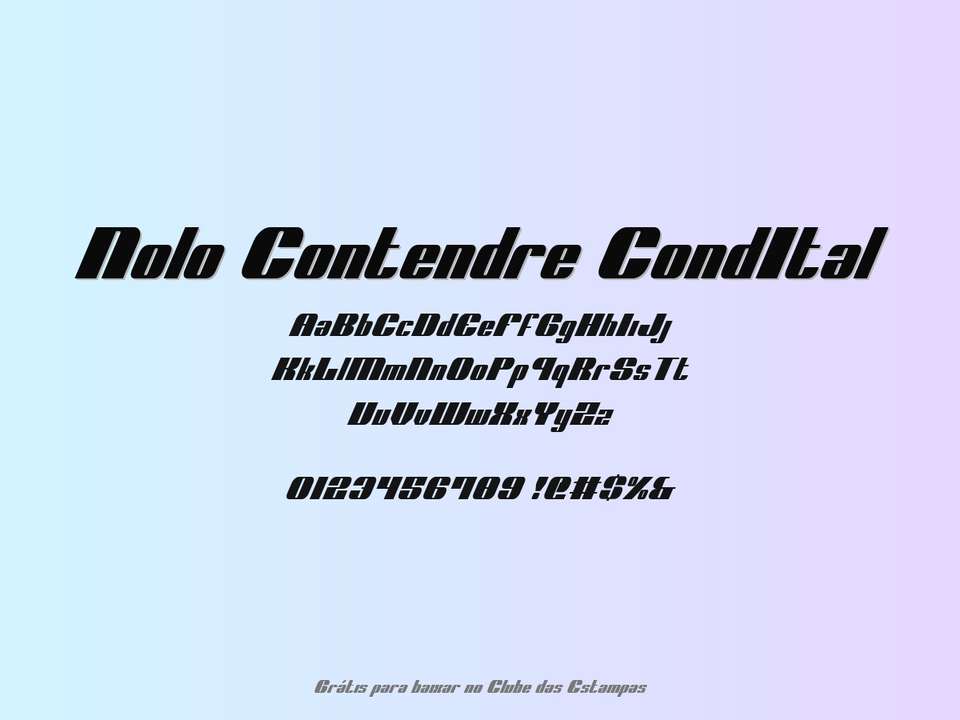 Fonte Nolo Contendre Condital Grátis Para Baixar
