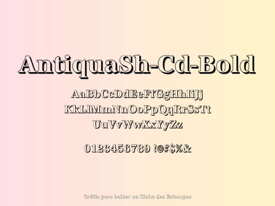 Fonte Antiquash Cd Bold Grátis Para Baixar