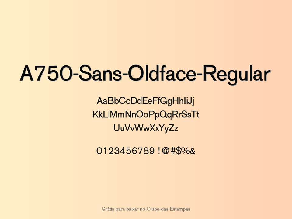 Fonte A750 Sans Oldface Regular Grátis Para Baixar