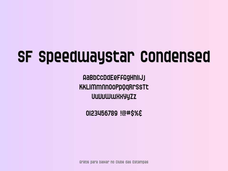 Fonte Sf Speedwaystar Condensed Grátis Para Baixar