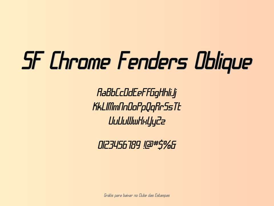 Fonte Sf Chrome Fenders Oblique Grátis Para Baixar