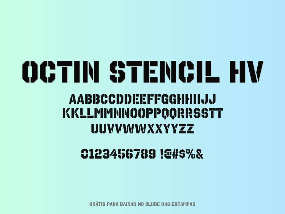 Fonte Octin Stencil Hv Grátis Para Baixar