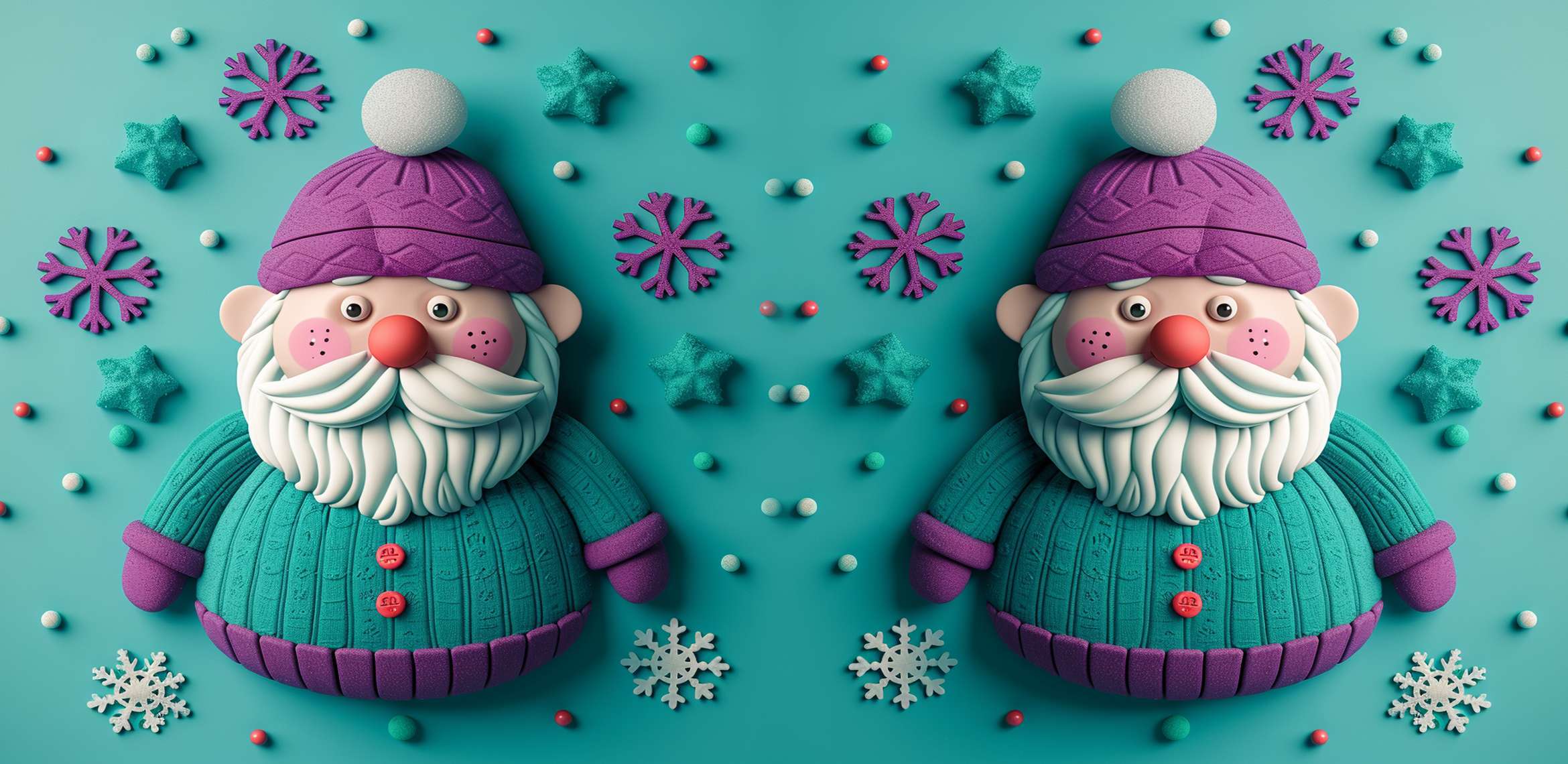 Ilustração De Dois Bonecos Do Papai Noel Natal Png Arte Para Caneca Grátis Pra Baixar