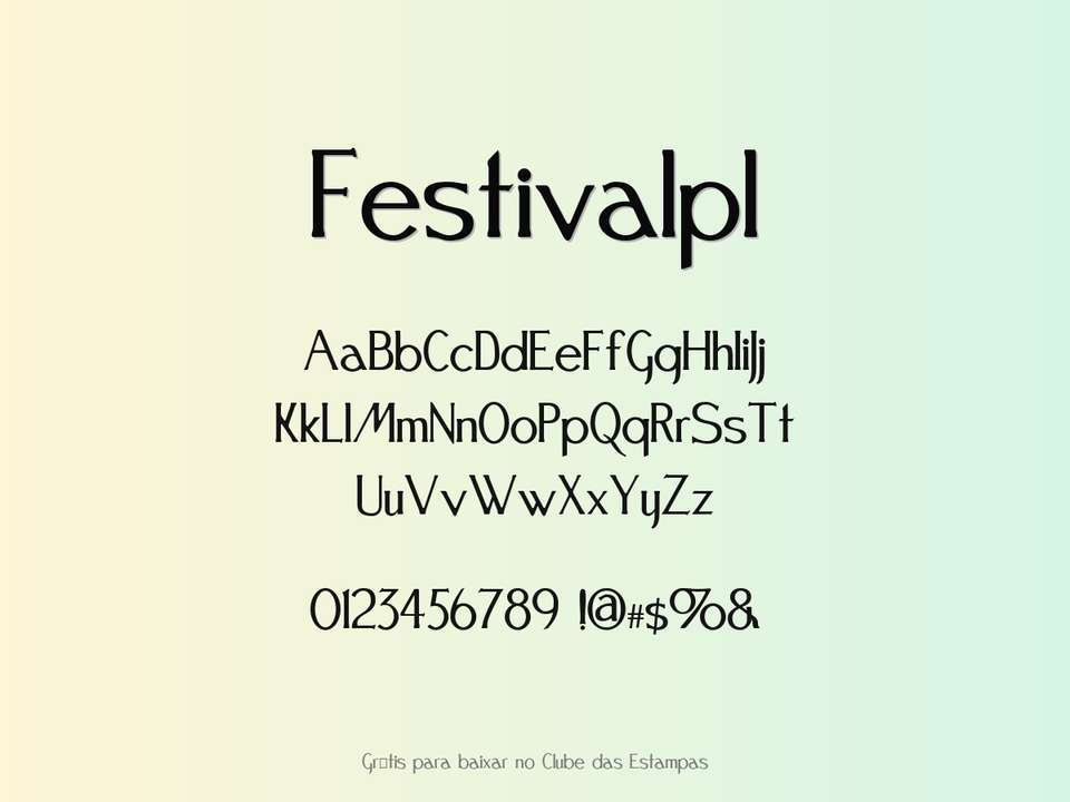 Fonte Festivalpl Grátis Para Baixar