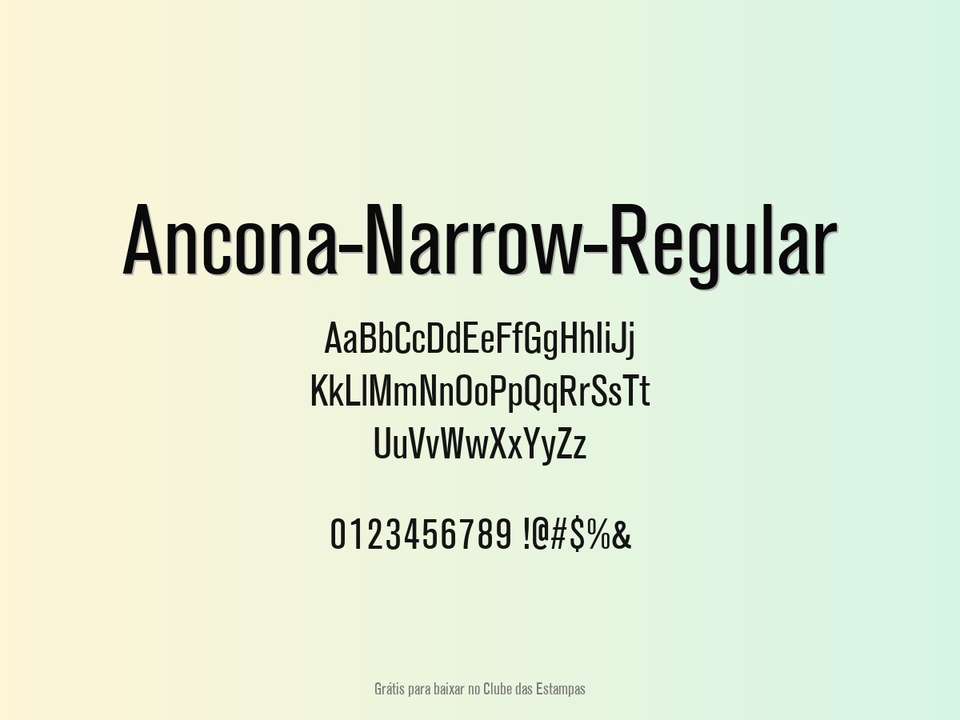 Fonte Ancona Narrow Regular Grátis Para Baixar