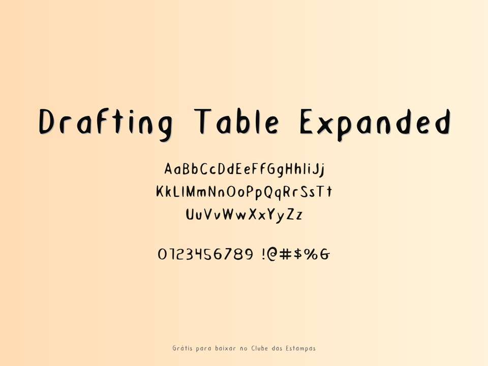 Fonte Drafting Table Expanded Grátis Para Baixar