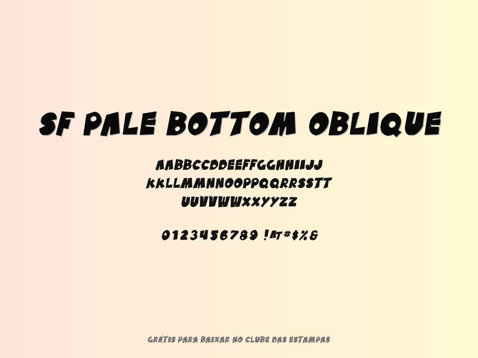 Fonte Sf Pale Bottom Oblique Grátis Para Baixar