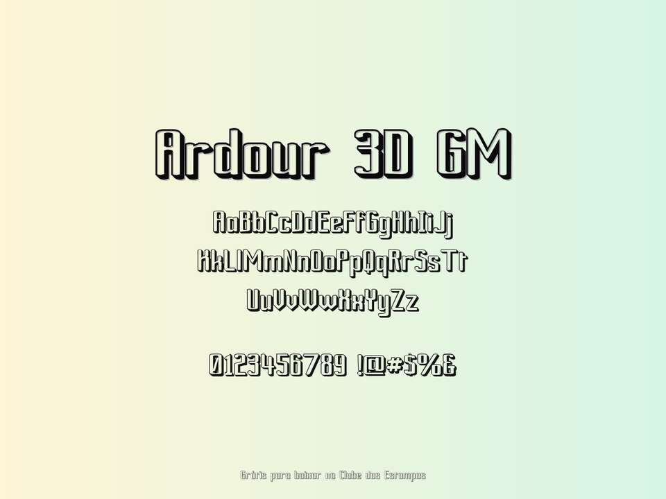 Fonte Ardour 3d Gm Grátis Para Baixar