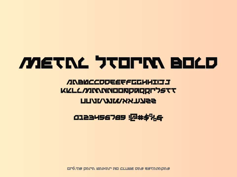 Fonte Metal Storm Bold Grátis Para Baixar
