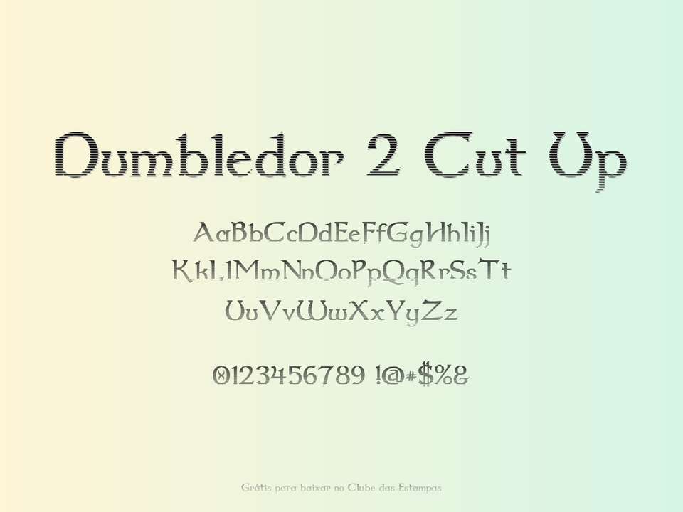 Fonte Dumbledor 2 Cut Up Grátis Para Baixar