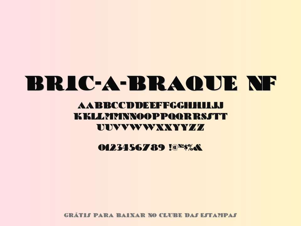 Fonte Bric A Braque Nf Grátis Para Baixar