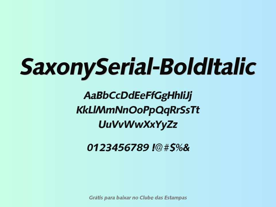 Fonte Saxonyserial Bolditalic Grátis Para Baixar