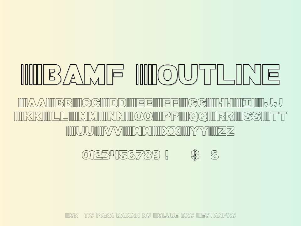 Fonte Bamf Outline Grátis Para Baixar