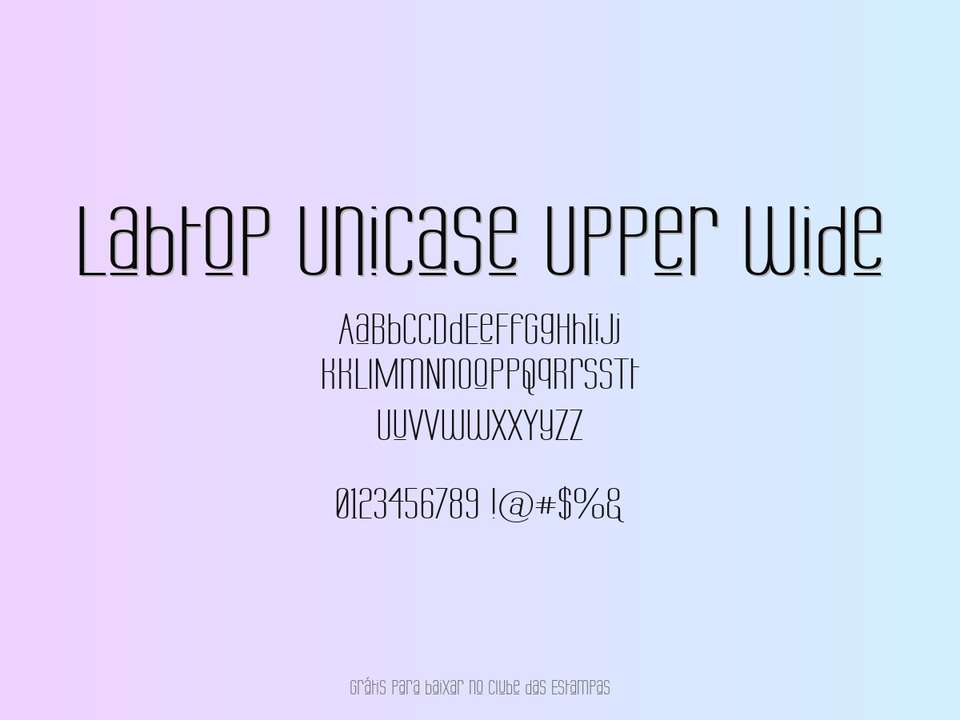 Fonte Labtop Unicase Upper Wide Grátis Para Baixar