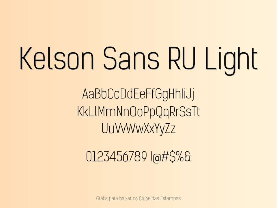 Fonte Kelson Sans Ru Light Grátis Para Baixar