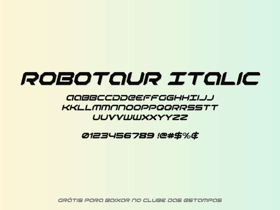 Fonte Robotaur Italic Grátis Para Baixar