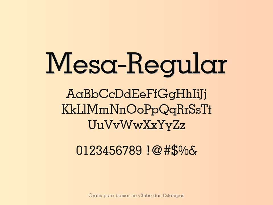 Fonte Mesa Regular Grátis Para Baixar