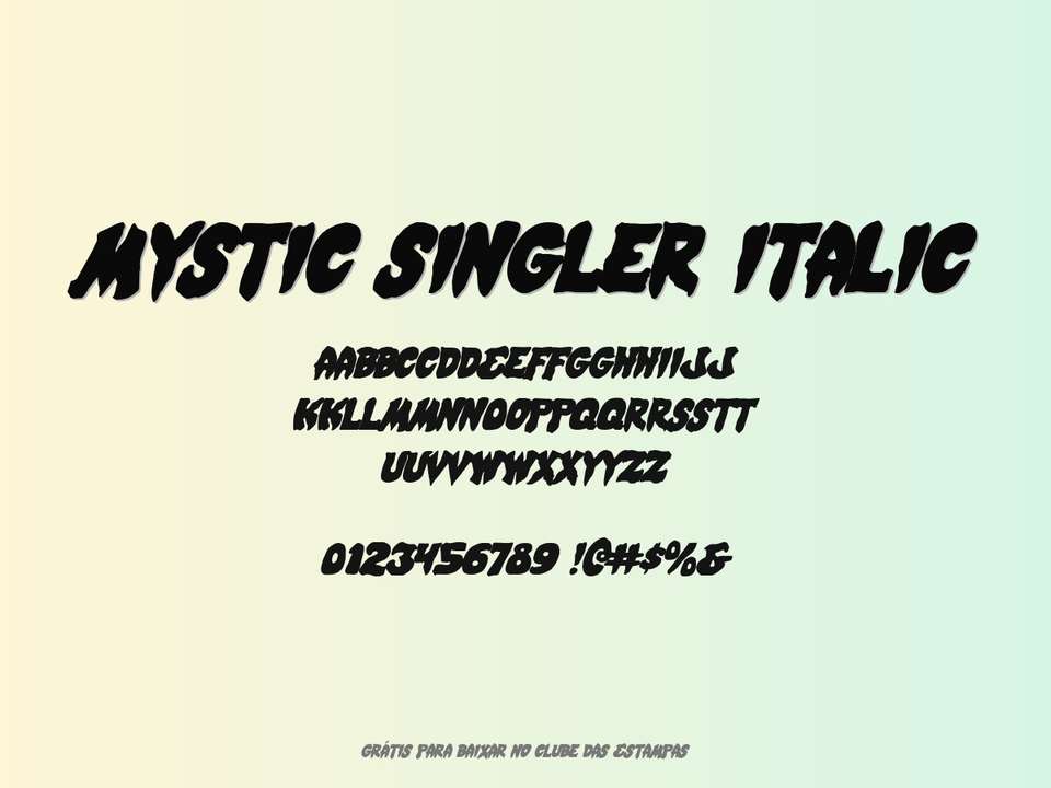 Fonte Mystic Singler Italic Grátis Para Baixar