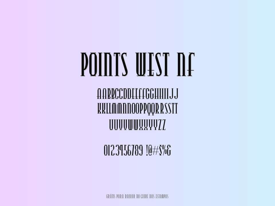 Fonte Points West Nf Grátis Para Baixar