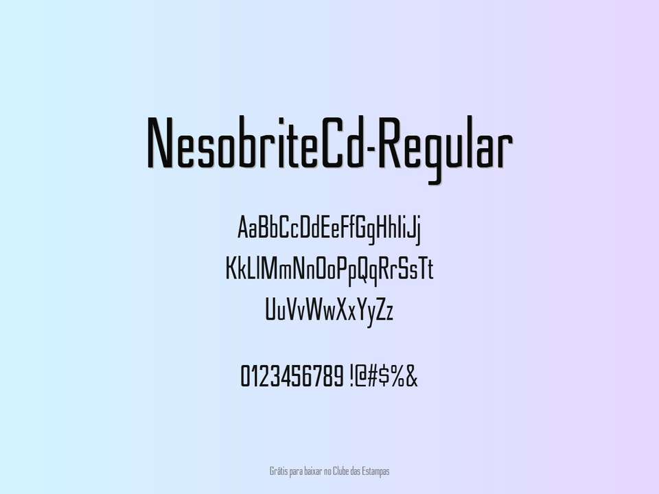 Fonte Nesobritecd Regular Grátis Para Baixar