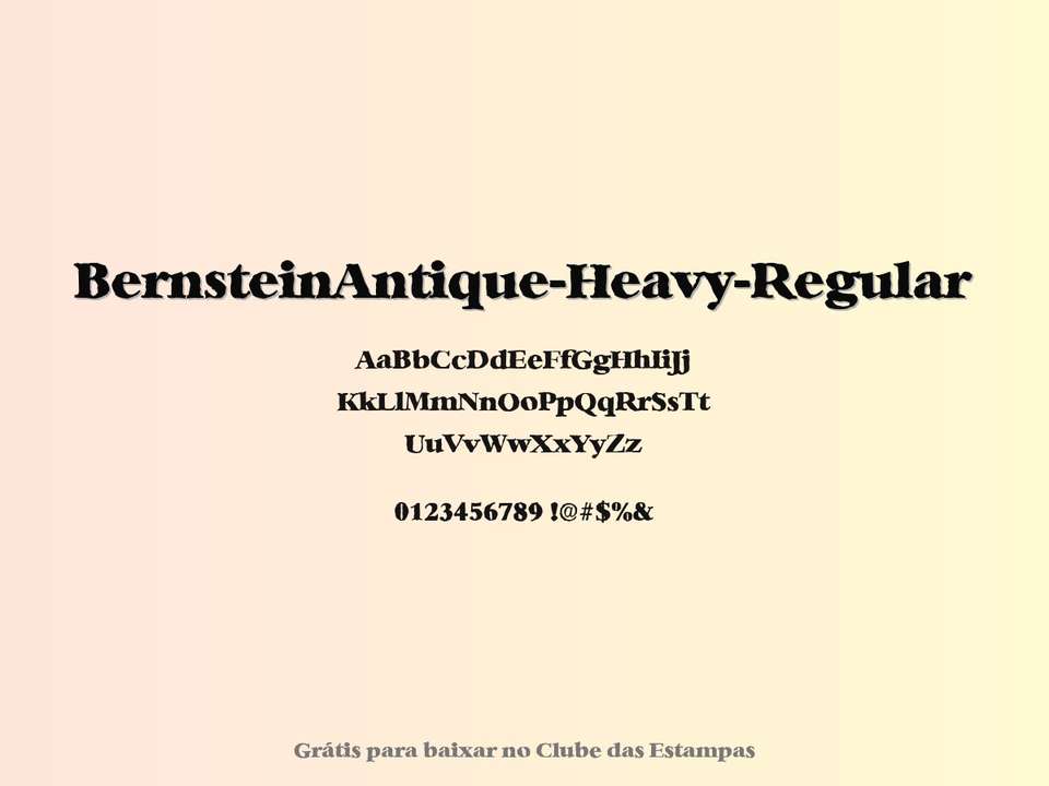 Fonte Bernsteinantique Heavy Regular Grátis Para Baixar