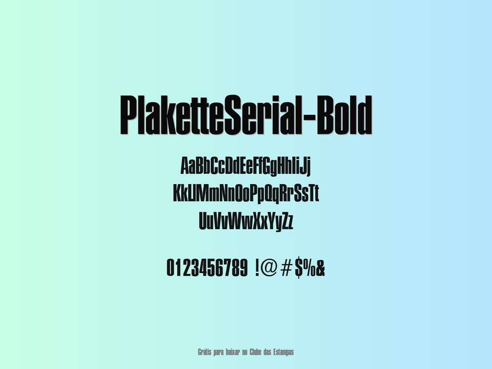 Fonte Plaketteserial Bold Grátis Para Baixar