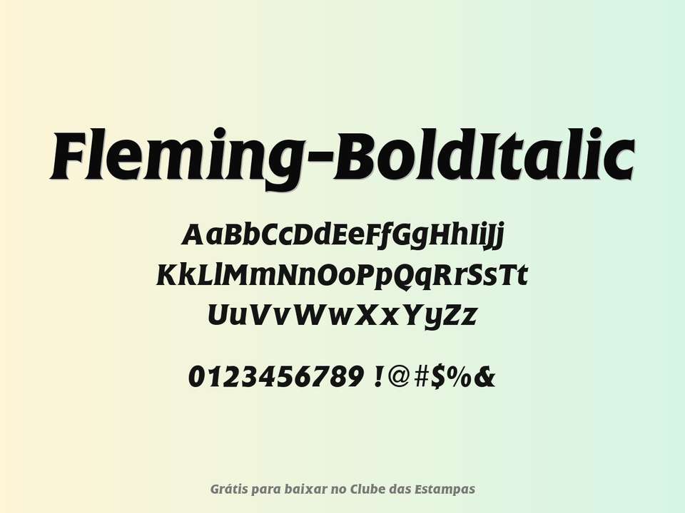 Fonte Fleming Bolditalic Grátis Para Baixar