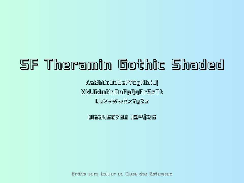 Fonte Sf Theramin Gothic Shaded Grátis Para Baixar