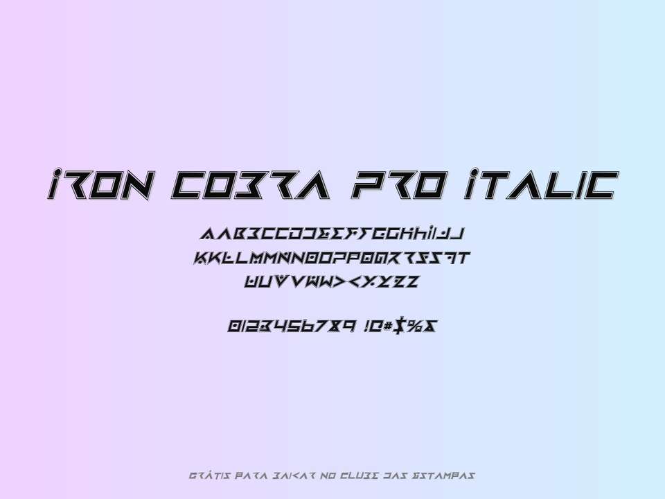 Fonte Iron Cobra Pro Italic Grátis Para Baixar