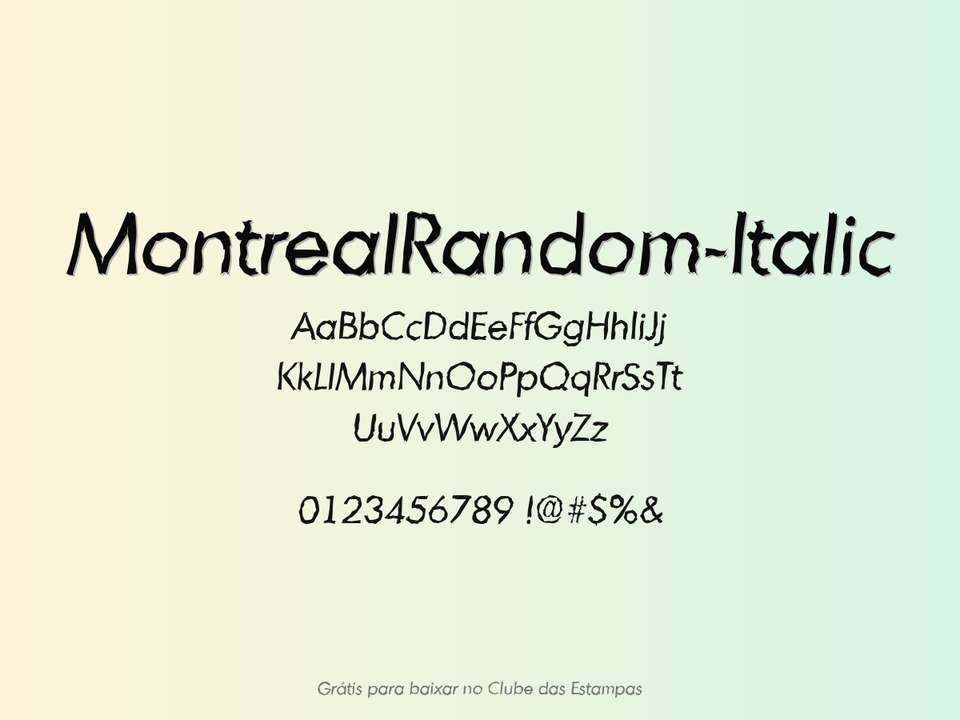 Fonte Montrealrandom Italic Grátis Para Baixar